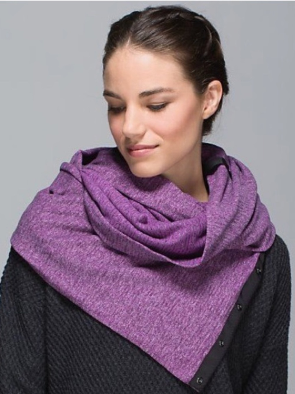 Lululemon Vinyasa Snap Button Convertible Customizable Infinity Scarf Purple